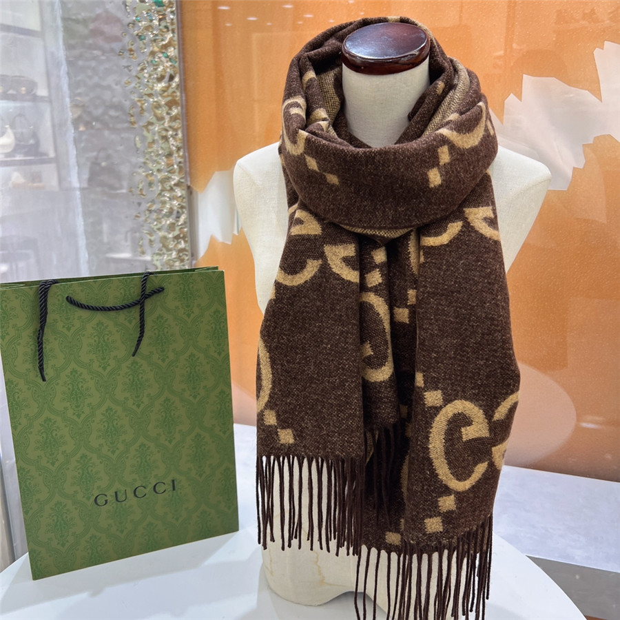 Gvc*1 cashmere gg logo scarf