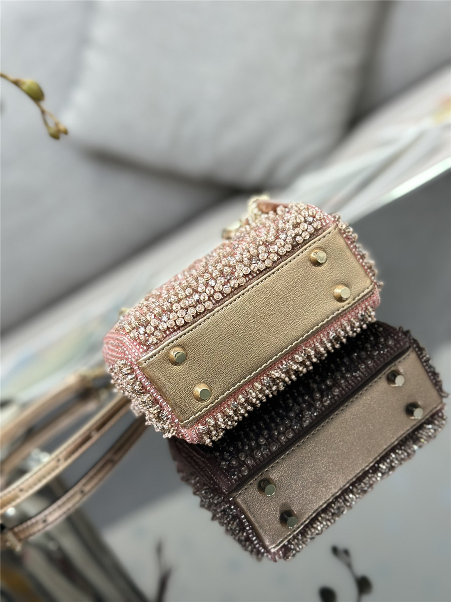 lady D10r mini embroidered beaded bag