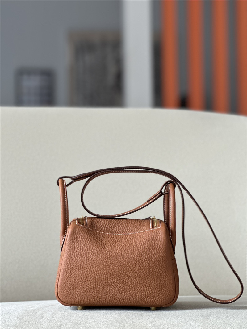 H**me5 mini lindy bag brown
