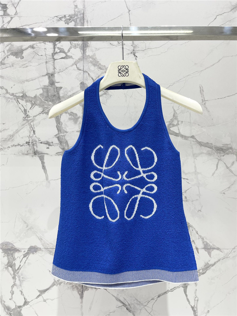 L0ew* logo jacquard halterneck vest
