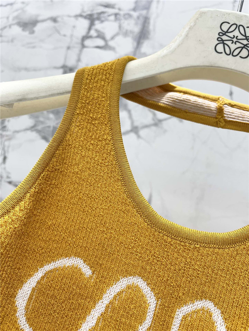 L0ew* logo jacquard halterneck vest