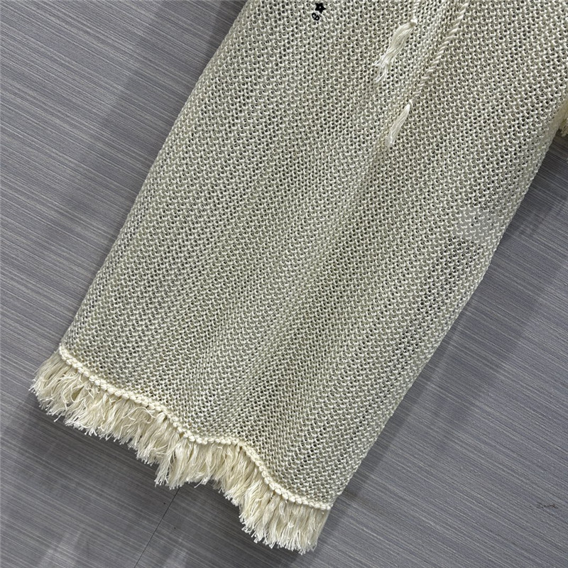 D10r wispy crochet knit smock dress
