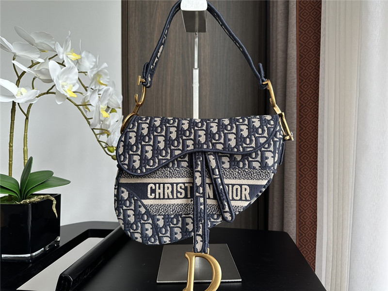 D10r embroidered denim saddle bag