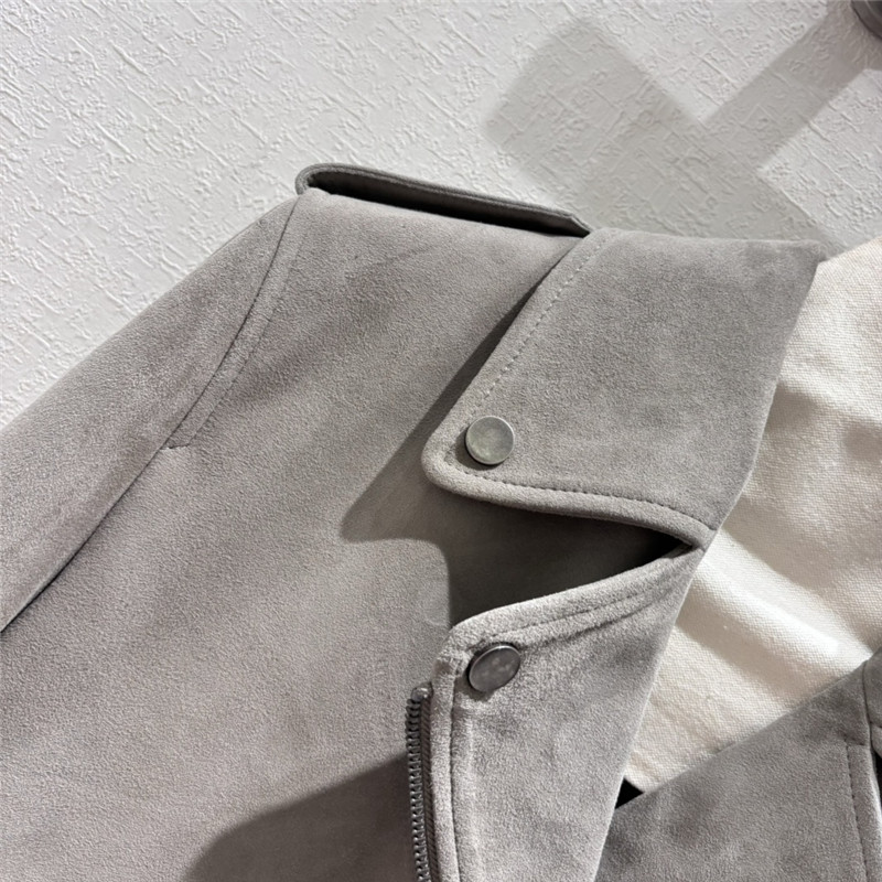 BC Grey Suede Biker Jacket