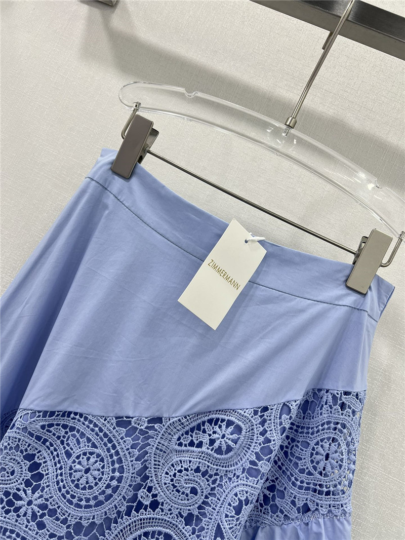 zimm water-soluble lace patchwork irregular skirt