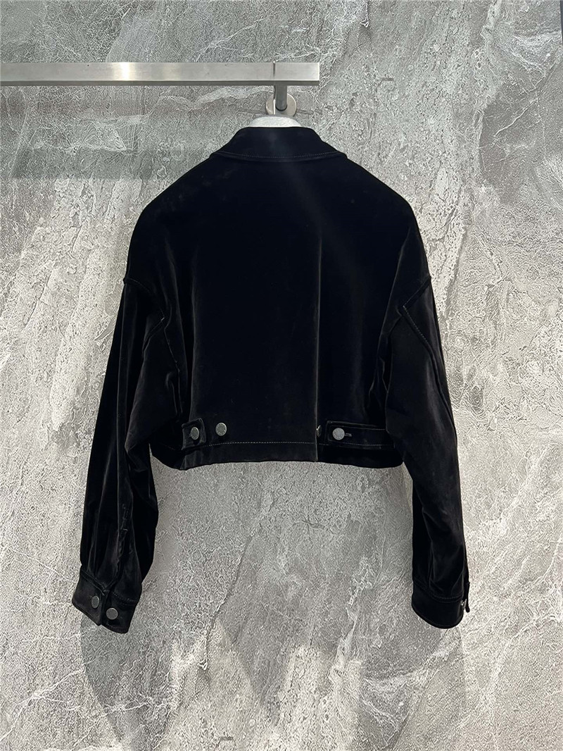 Pra*a velvet short jacket