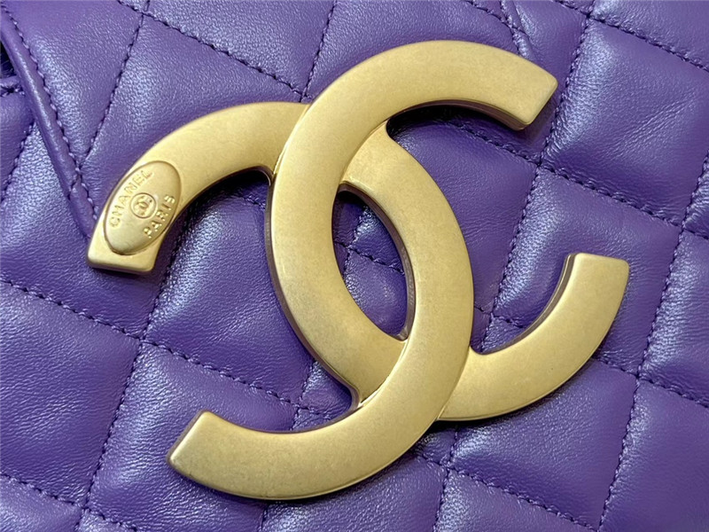 Ch**el Ch**el logo messenger bag purple