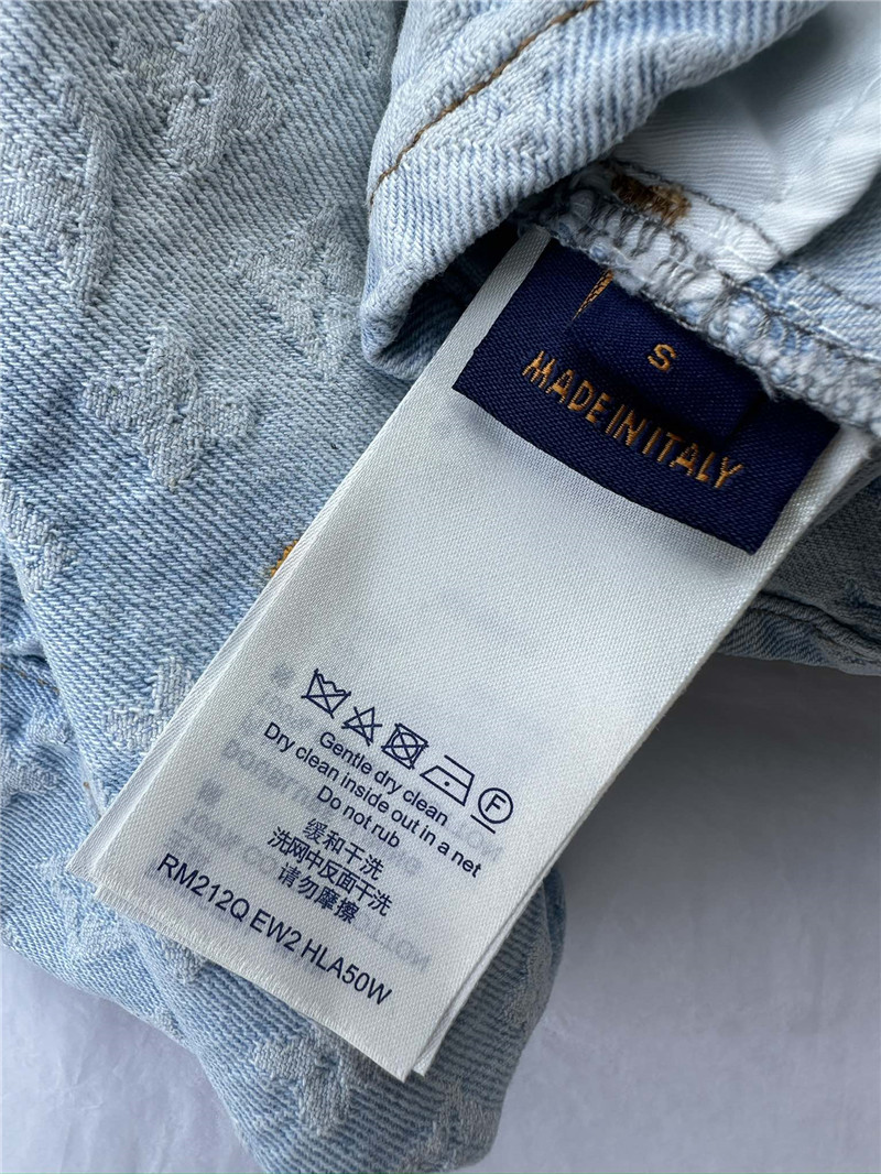 l0vis Vvtt0n lv full logo denim harness shorts
