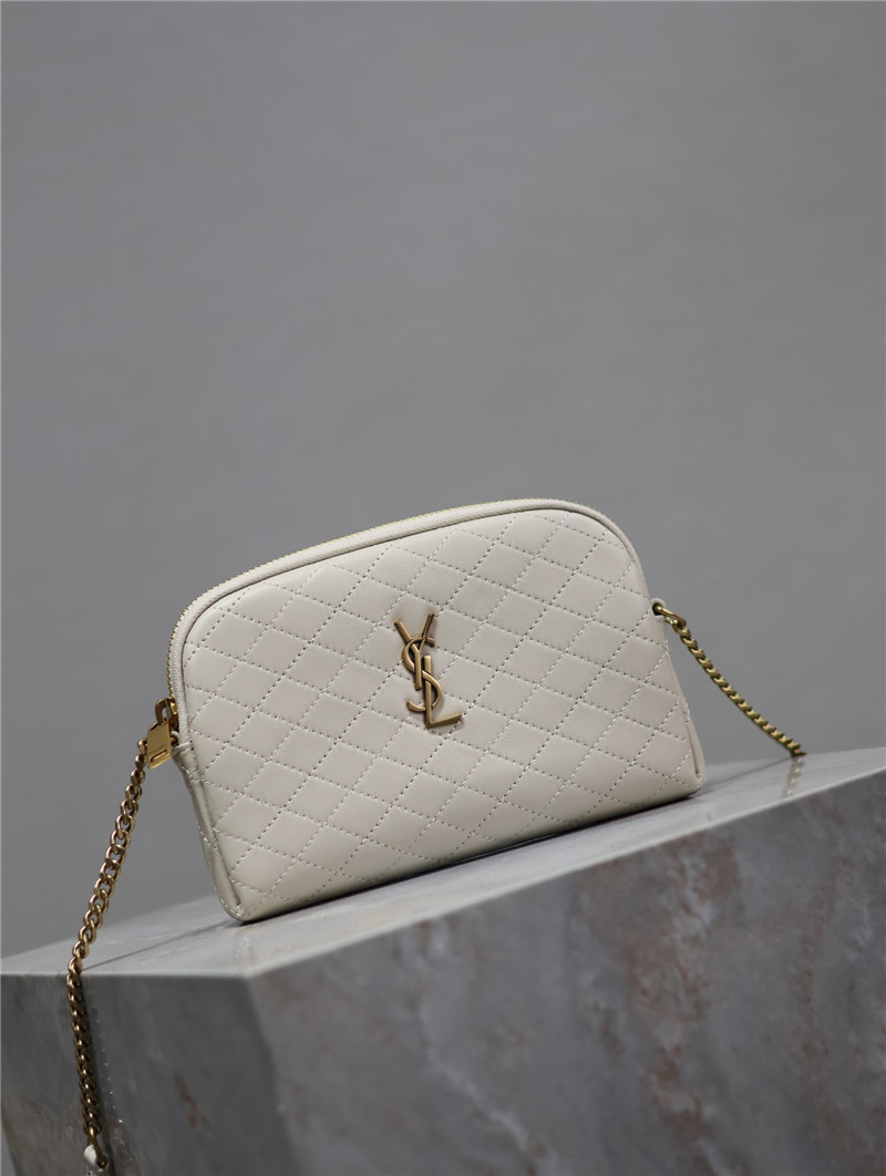 Sa1nt Lau*nt gaby zipped pouch in white
