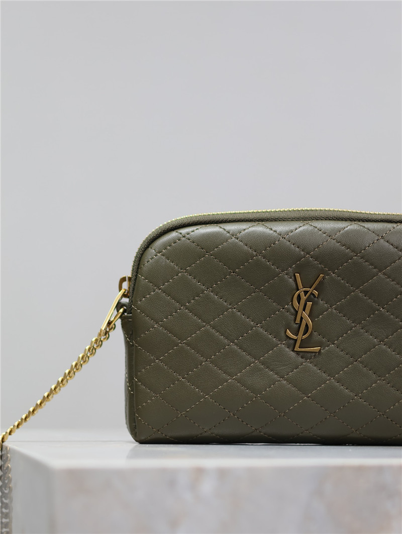 Sa1nt Lau*nt gaby zipped pouch in green