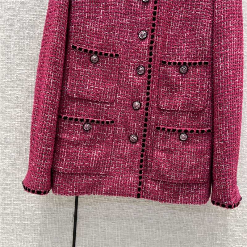 Ch**el woven velvet pink jacket