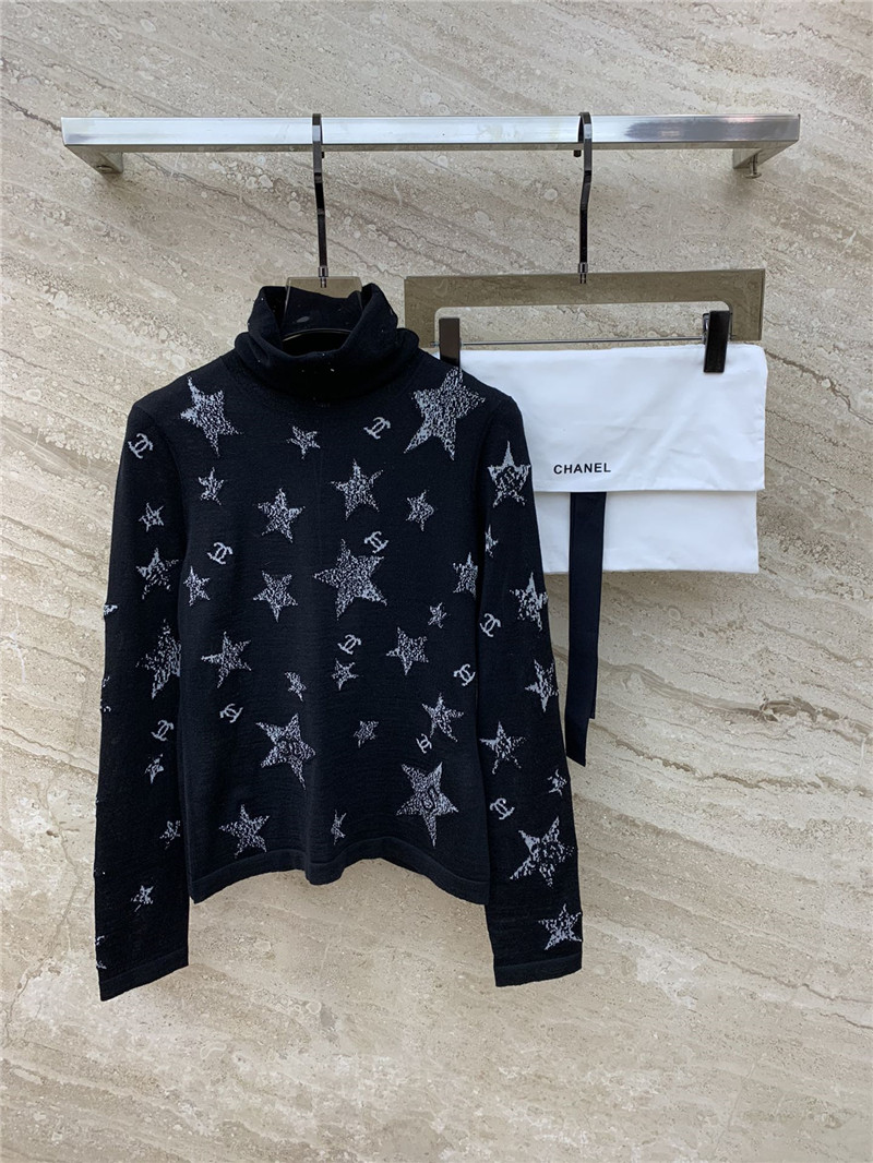 Ch**el wool turtleneck star sweater