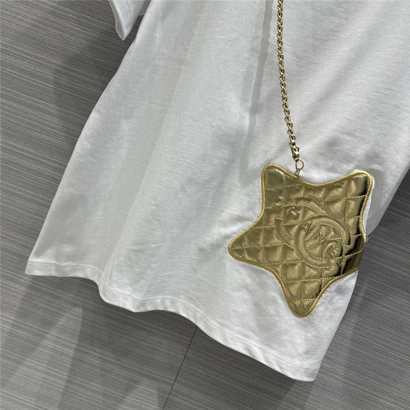 Ch**el star bag pure cotton t-shirt