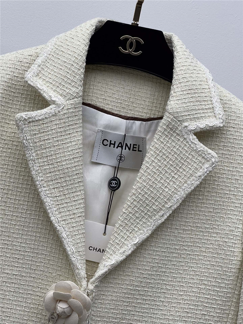 Ch**el floral embellished woven jacket