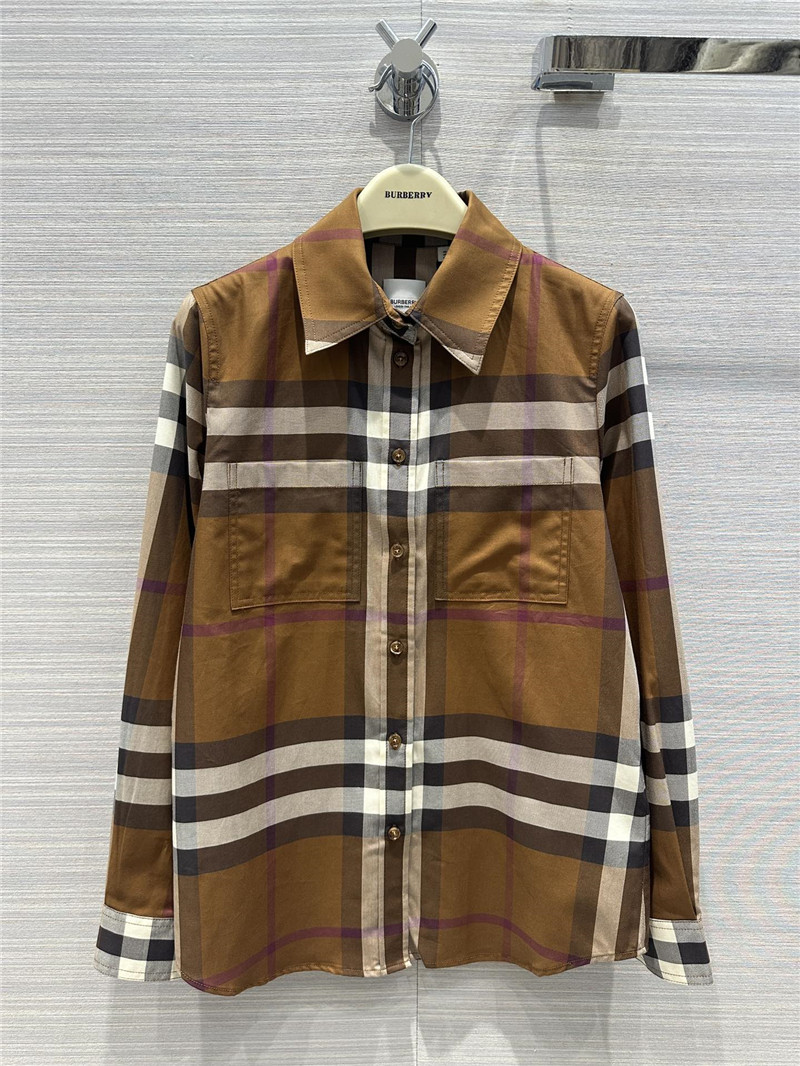 Bv*b*rry retro checkered cotton house silk shirt