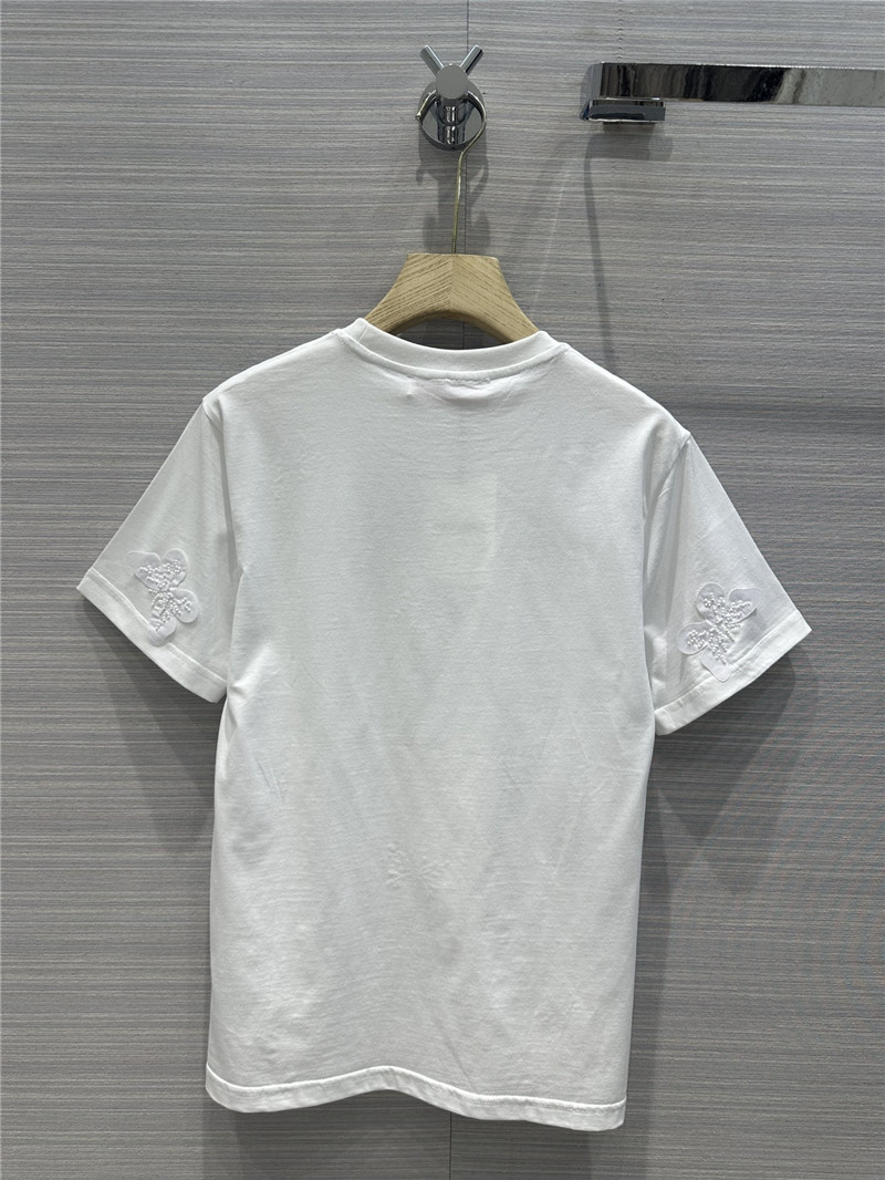 Va1e*ntin0 embroidered butterfly cotton t-shirt