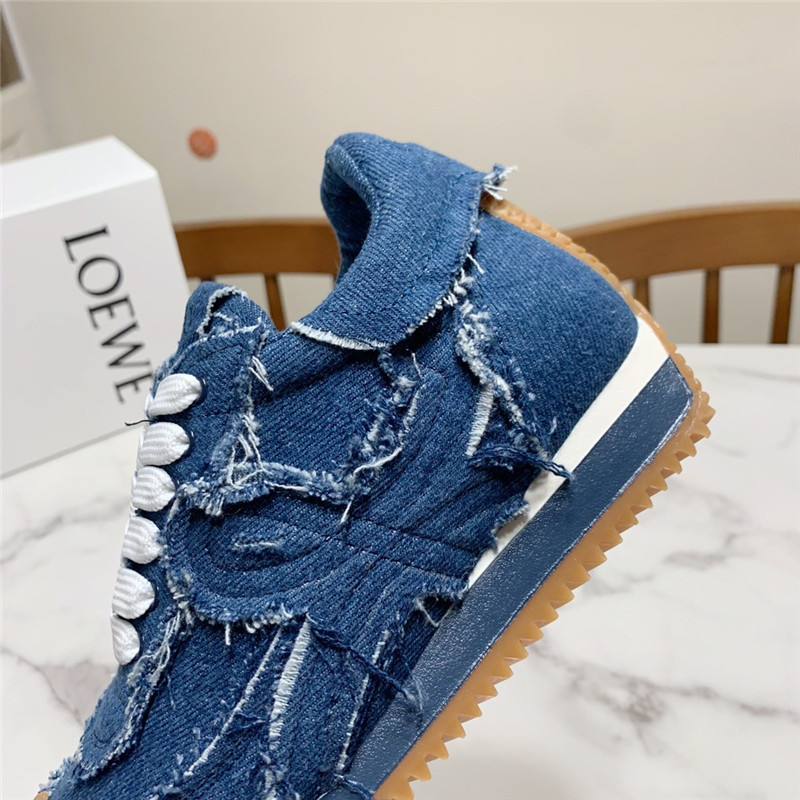 L0ew* denim flow runner sneakers