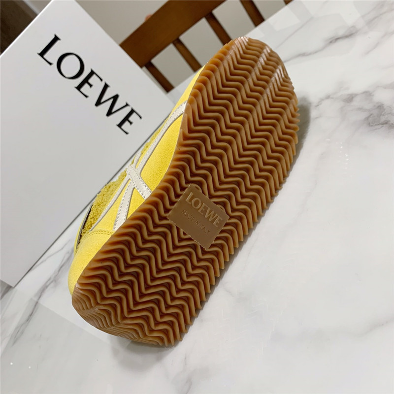 L0ew* yellow flow runner sneakers