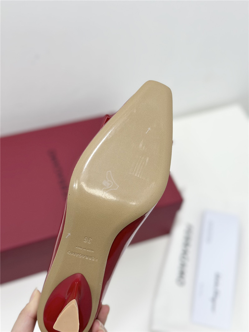 Salvatore Ferragamo bow square toe shoes