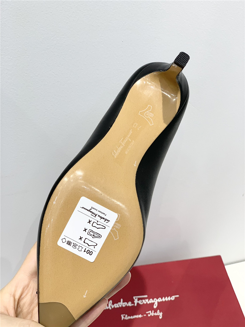 Salvatore Ferragamo double bow pointed toe high heels shoes