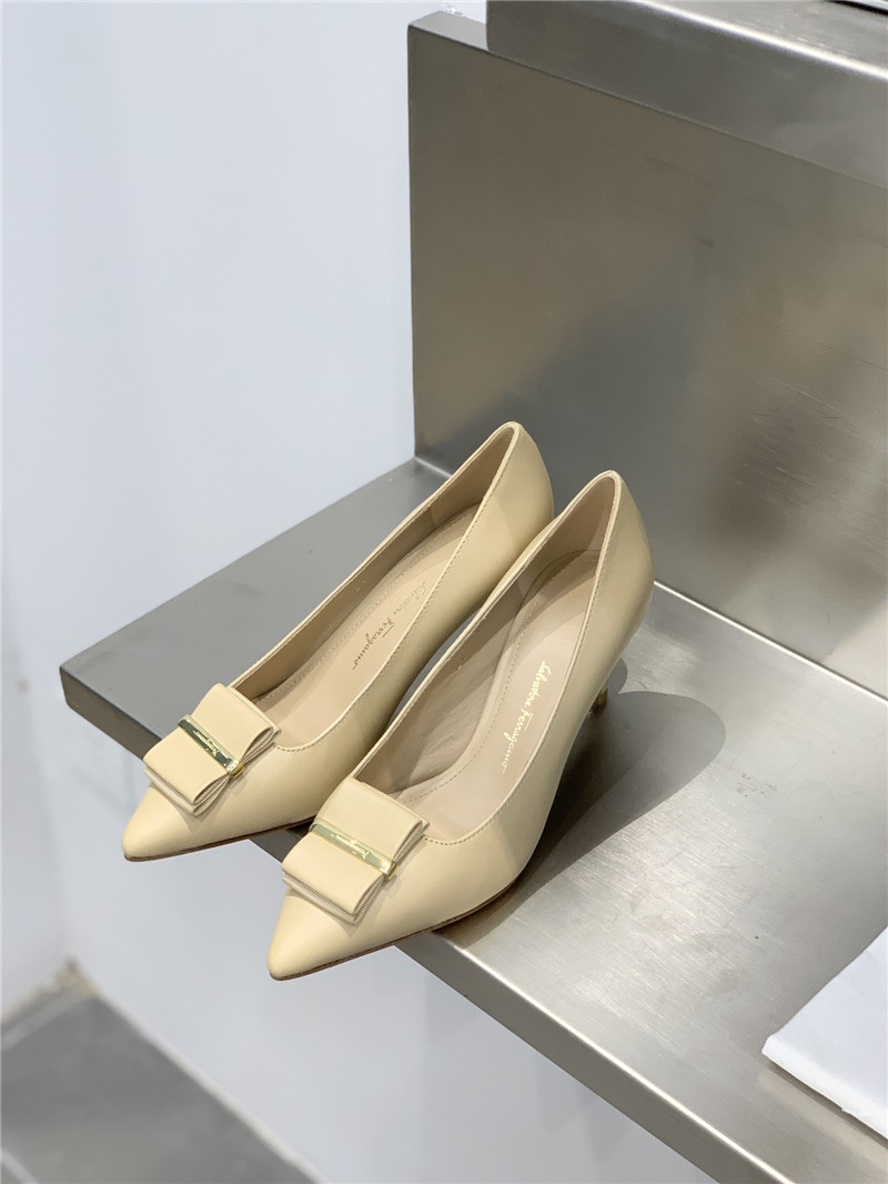 Salvatore Ferragamo double bow pointed toe high heels shoes
