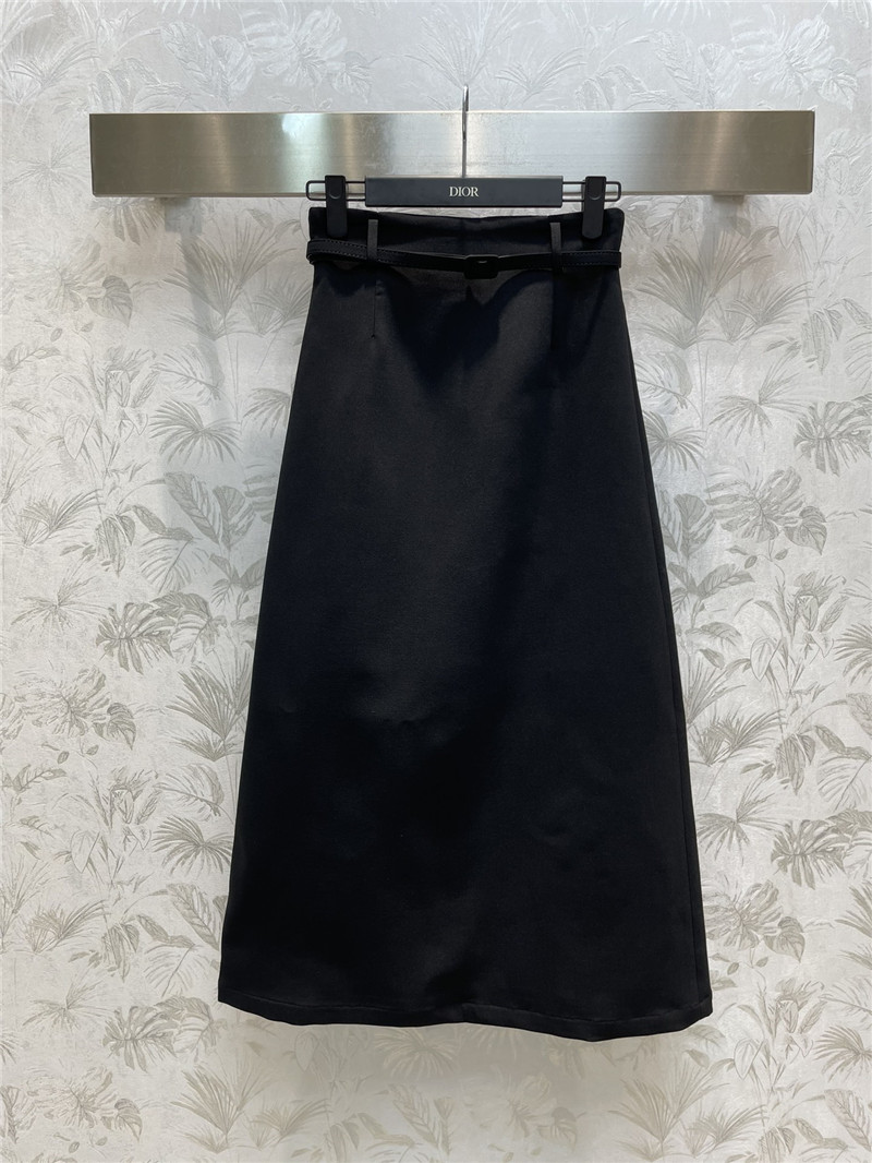 D10r belted high-waisted a-line skirt