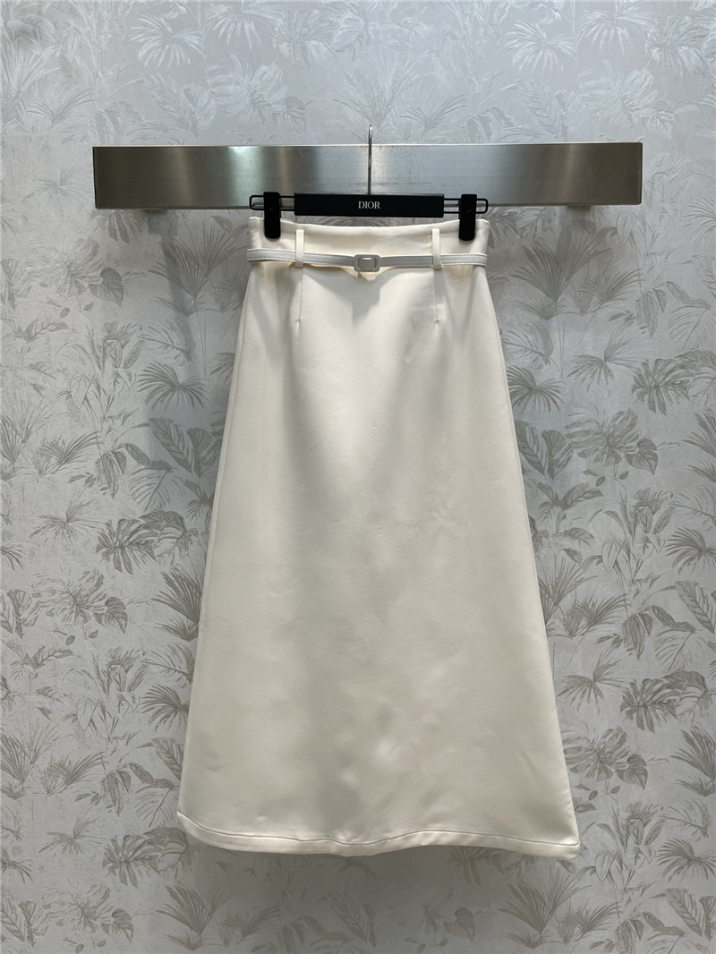 D10r belted high-waisted a-line skirt