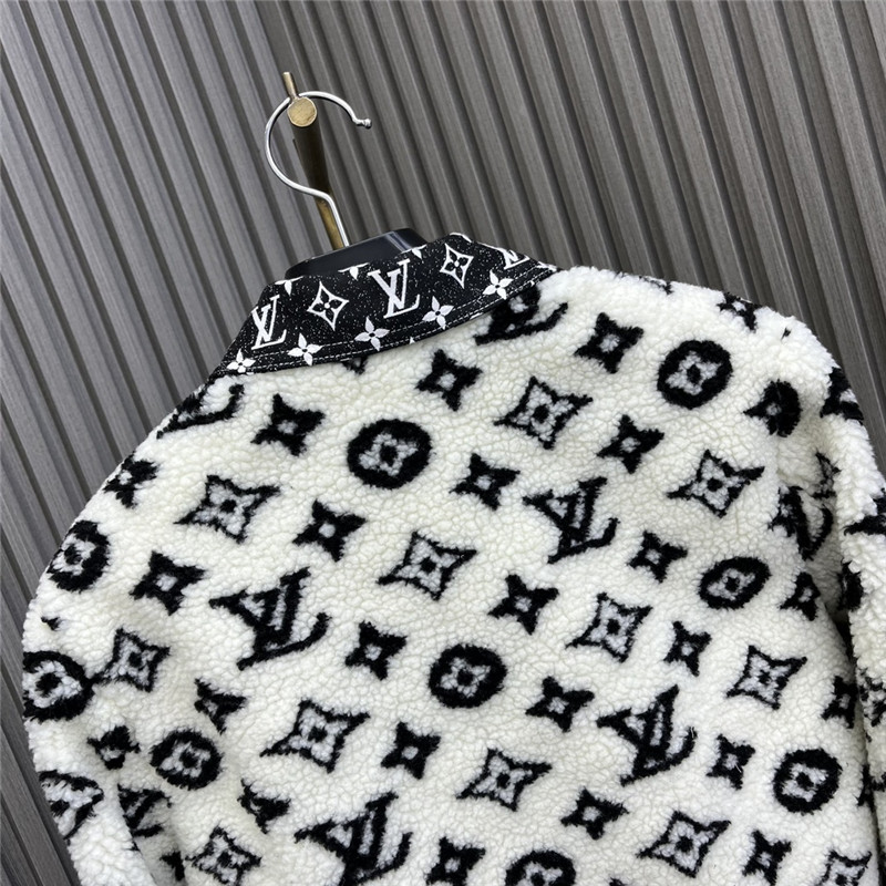 l0vis Vvtt0n lv patchwork lambswool jacket