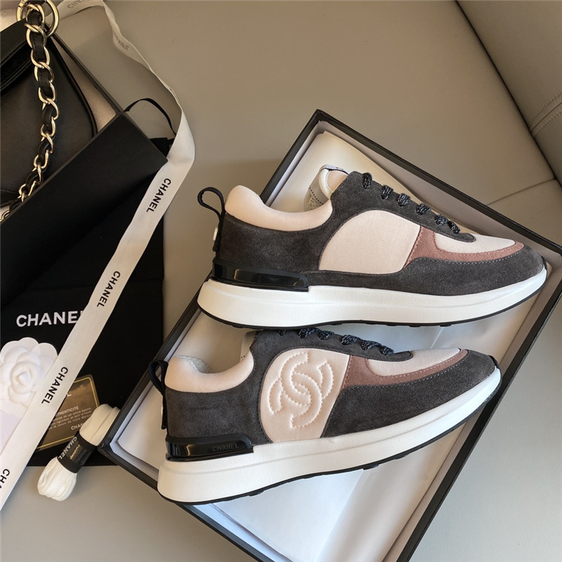 Ch**el sneakers women dark gray