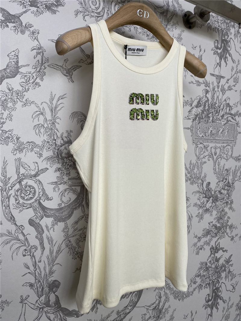 m1um1u new D1am0nd knitted vest