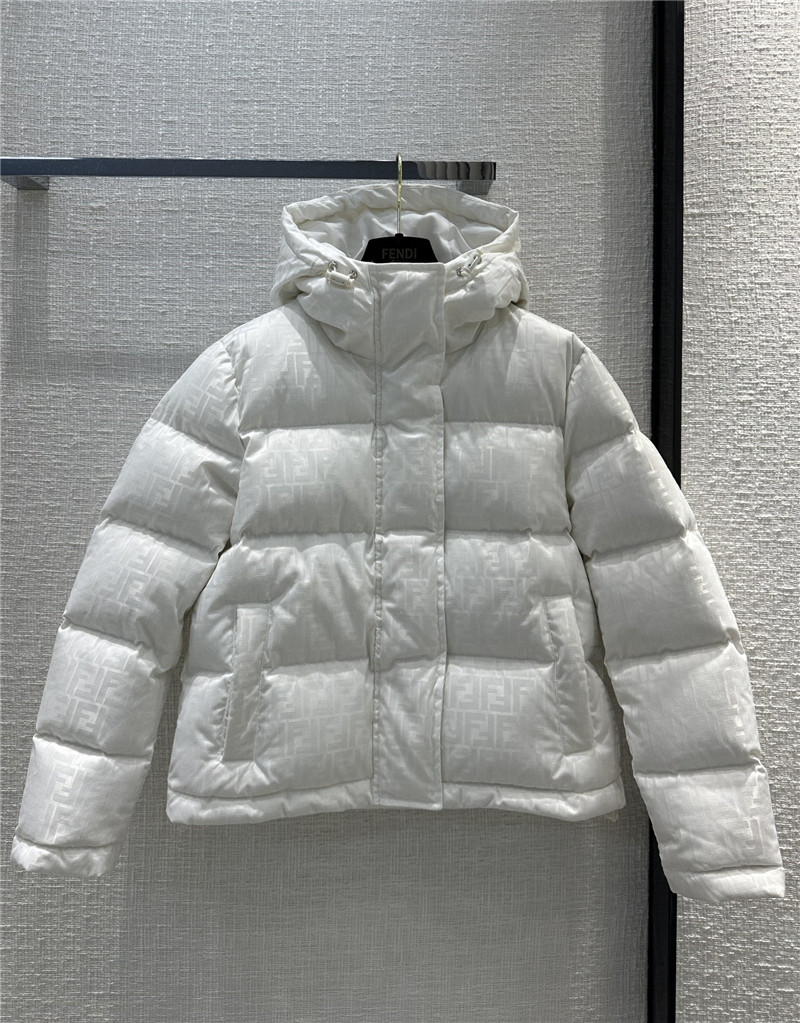 F**di new dark pattern hooded down jacket