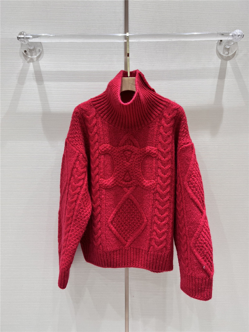 Ce1i*e logo wool turtleneck sweater