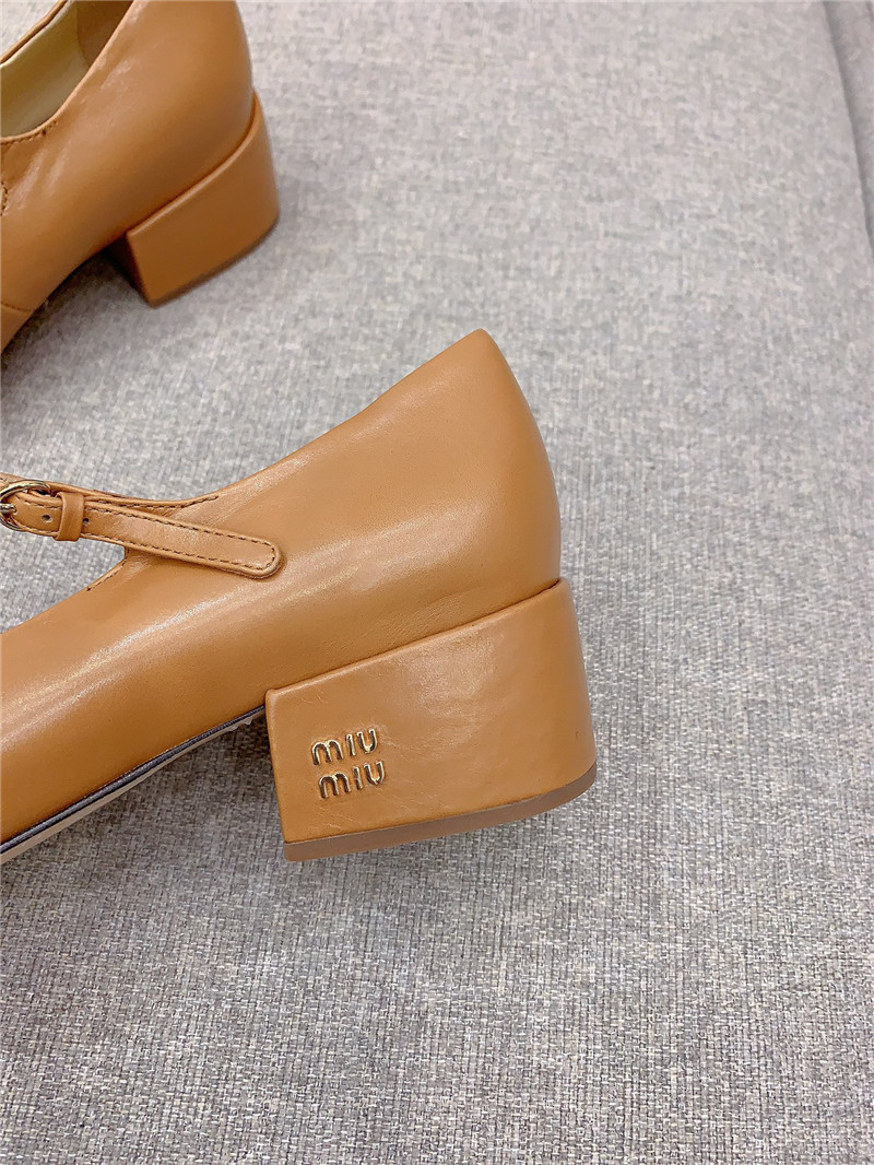 M1um1u new thick heel mary jane shoes