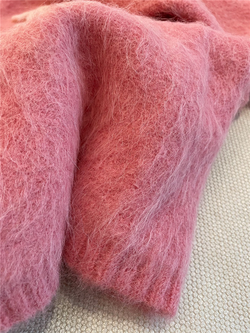 Ch**el logo alpaca sweater pink