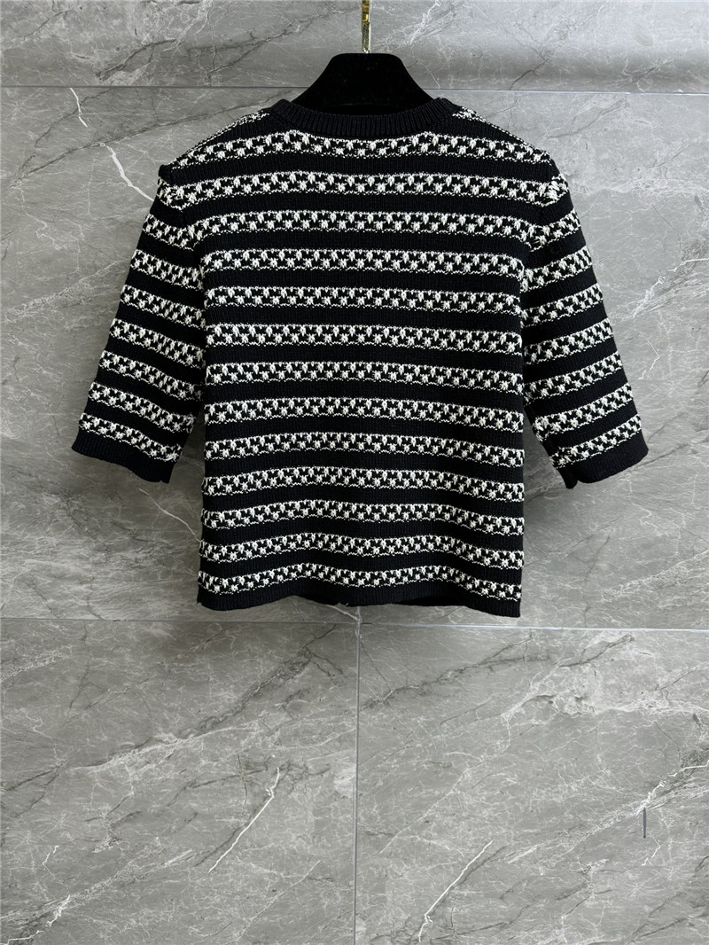 Ch**el crochet striped cardigan