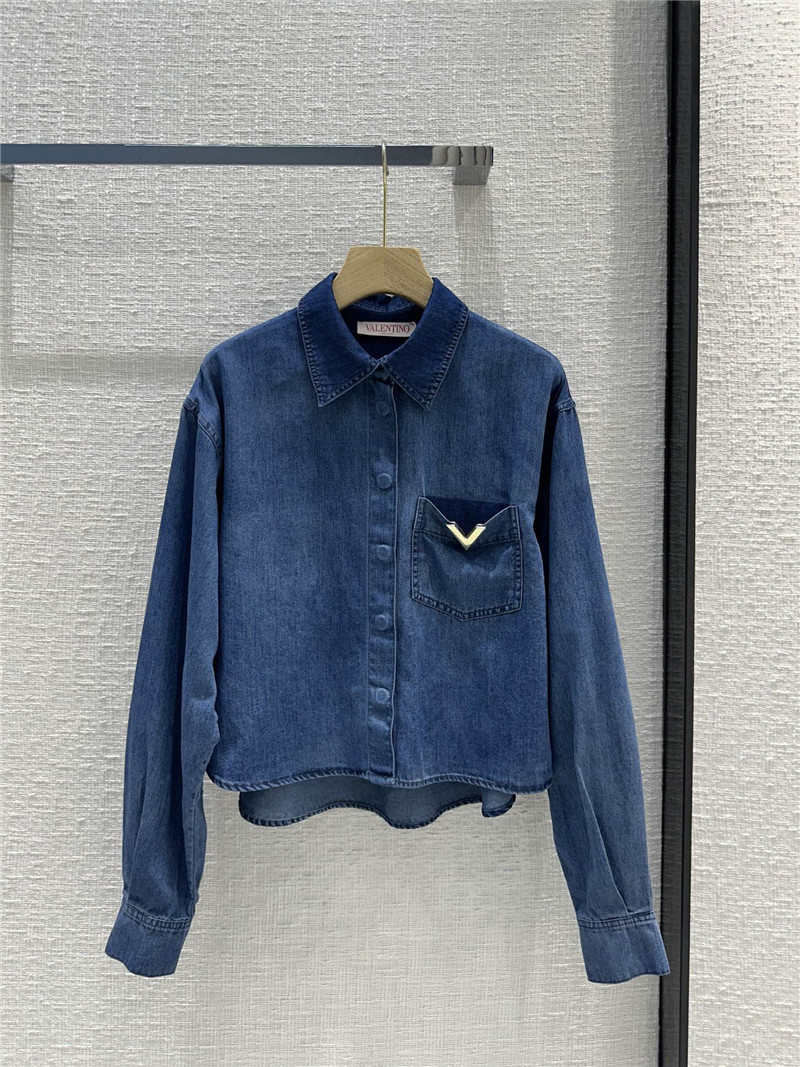 Va1e*ntin0 short denim shirt