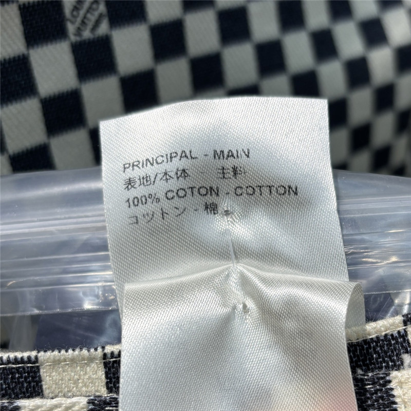 l0vis Vvtt0n lv stand collar checkerboard short jacket