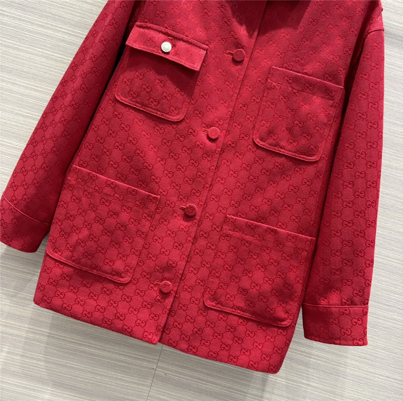 Gvc*1 double g presbyopia jacquard lapel jacket