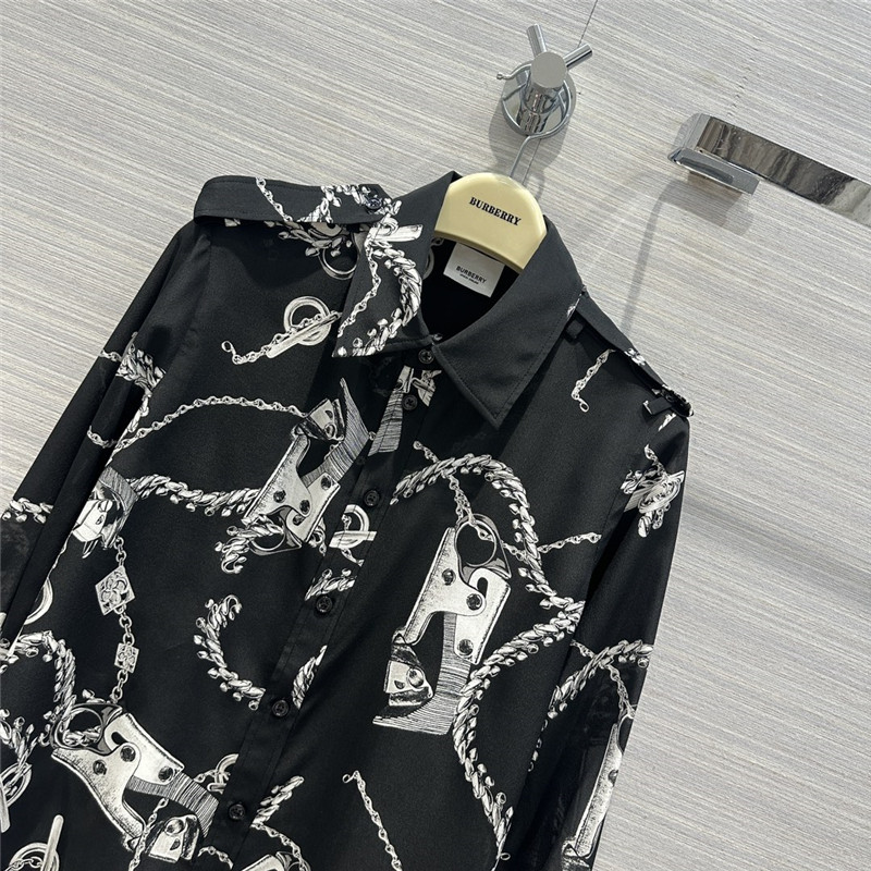 Bv*b*rry printed silk shirt