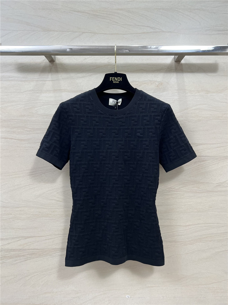 F**di embossed ff t-shirt in black