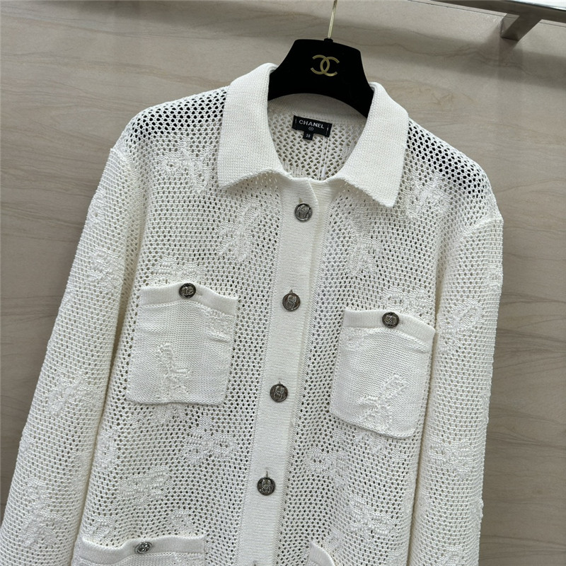 Ch**el hollow pocket knit cardigan