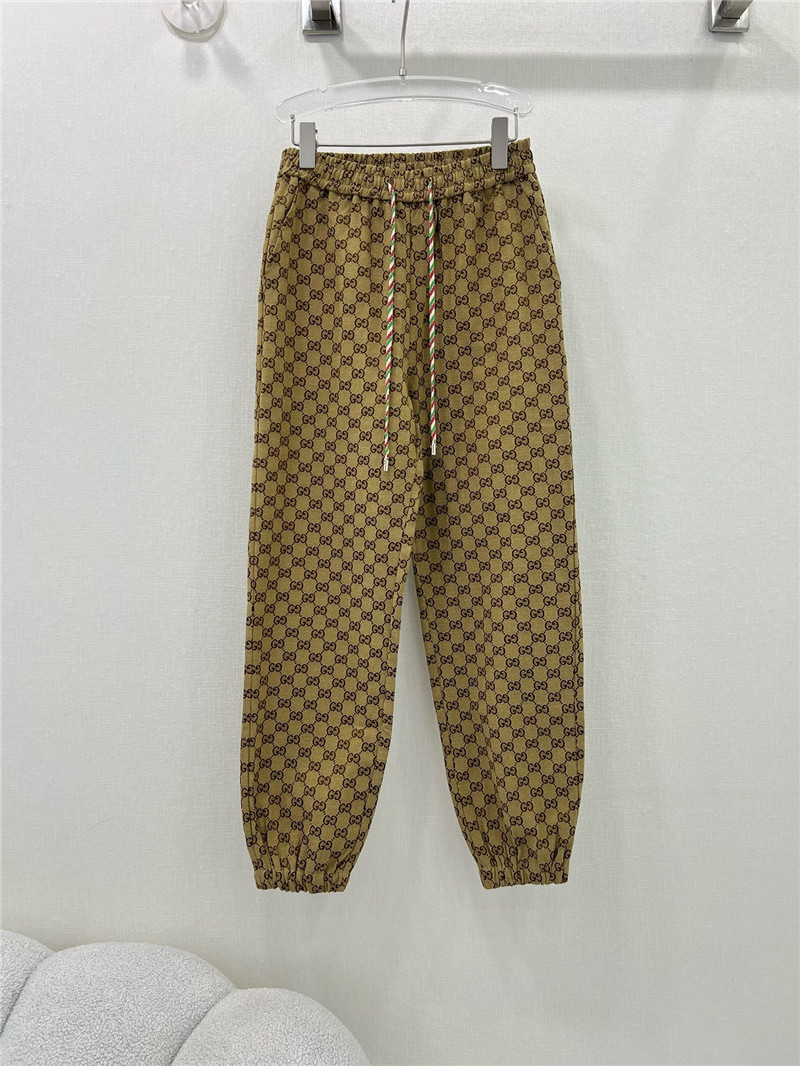 Gvc*1 double g jacquard elastic waist leggings trousers
