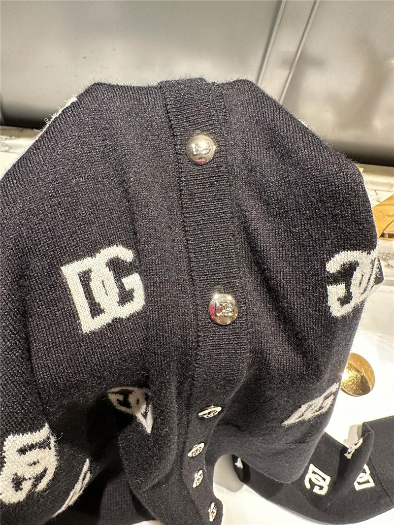DG Logo Jacquard Sweater Cardigan