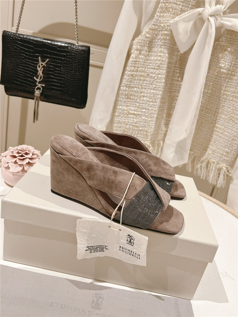 bc steel D1am0nd wedge slippers