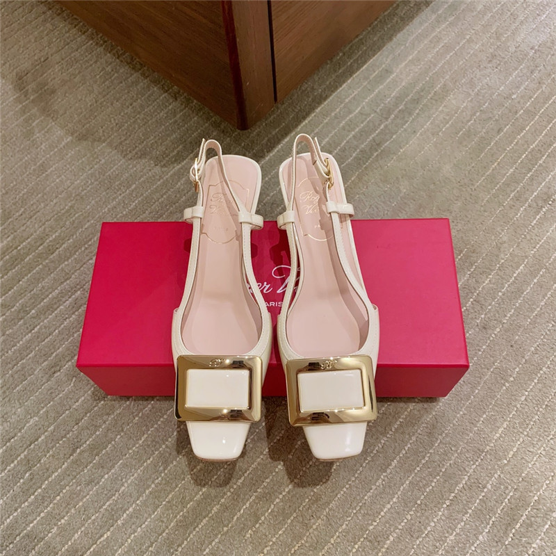 roger u1u1er new patent leather block heel sandals
