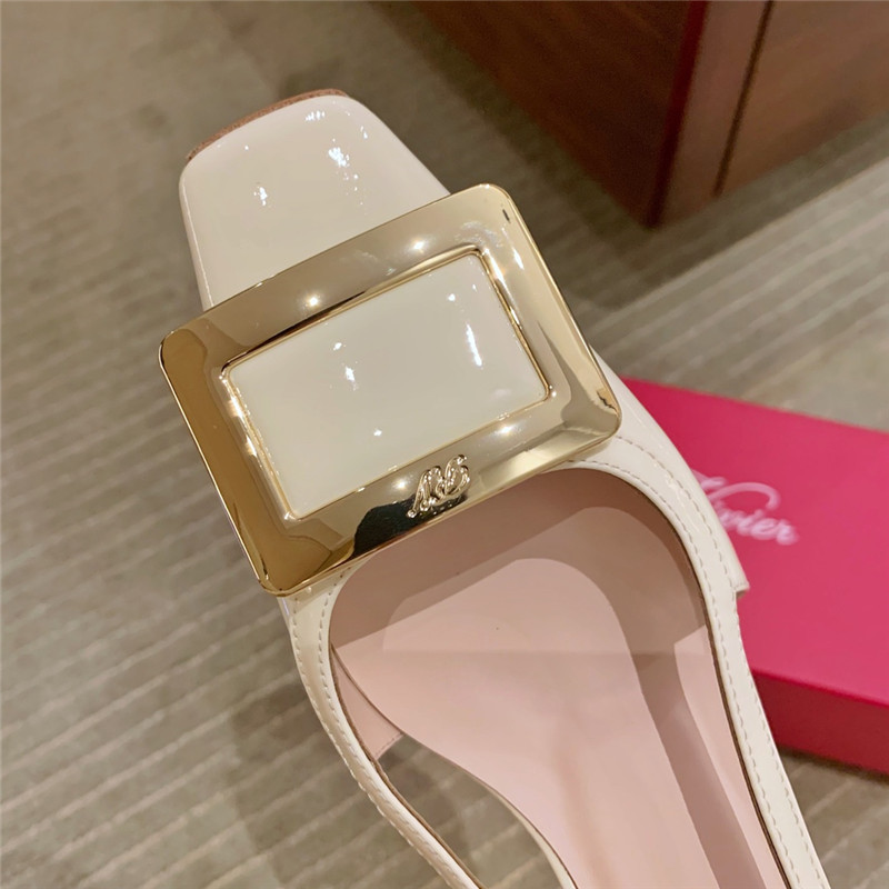 roger u1u1er new patent leather block heel sandals