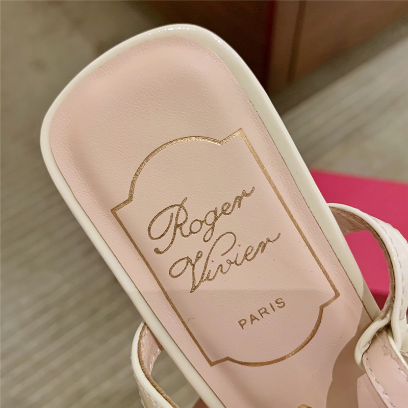 roger u1u1er new patent leather block heel sandals