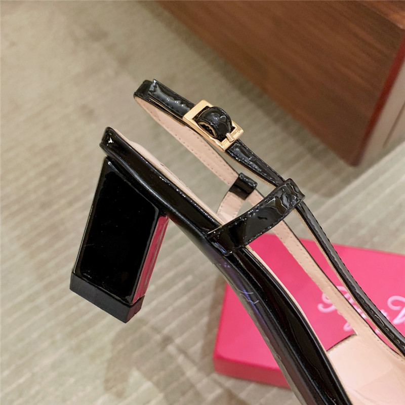 roger u1u1er new patent leather block heel sandals