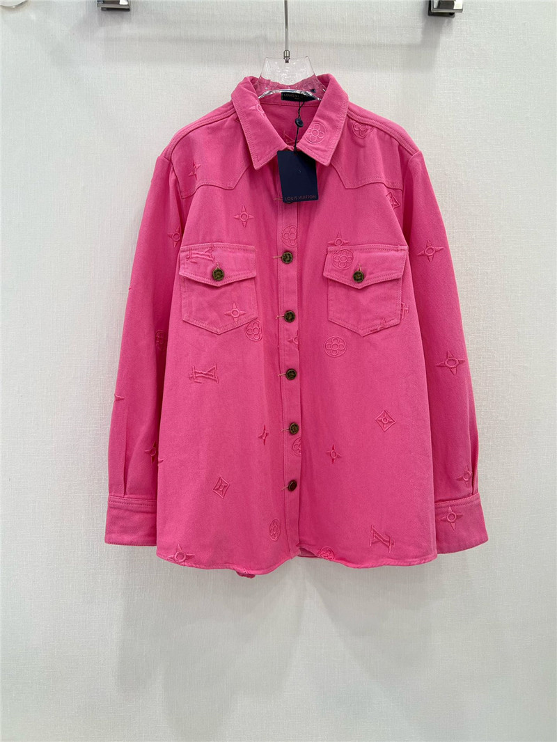 l0vis Vvtt0n lv presbyopic embroidered denim shirt