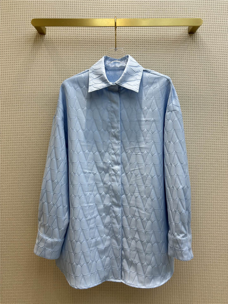 Va1e*ntin0 letter jacquard shirt